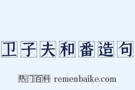 卫子夫和番造句是什么意思的图片